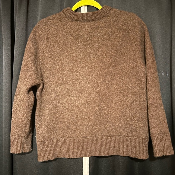Banana Republic Chocolate Crewneck Sweater 100% Merino Fine Wool - Picture 3 of 7